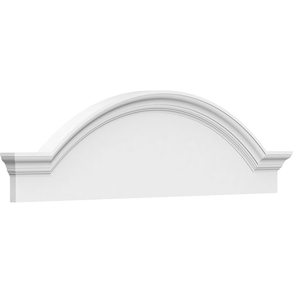 Segment Arch W/ Flankers Smooth Architectural Grade PVC Pediment