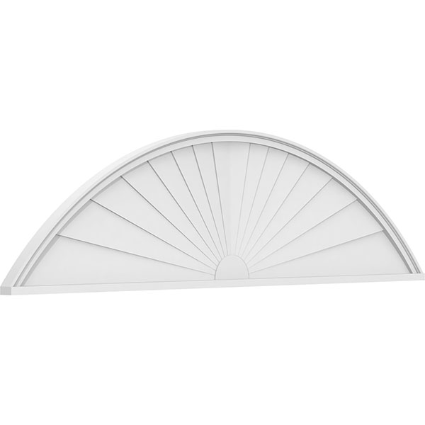 78"W x 20-1/2"H x 2"P Segment Arch Sunburst Architectural Grade PVC Pediment