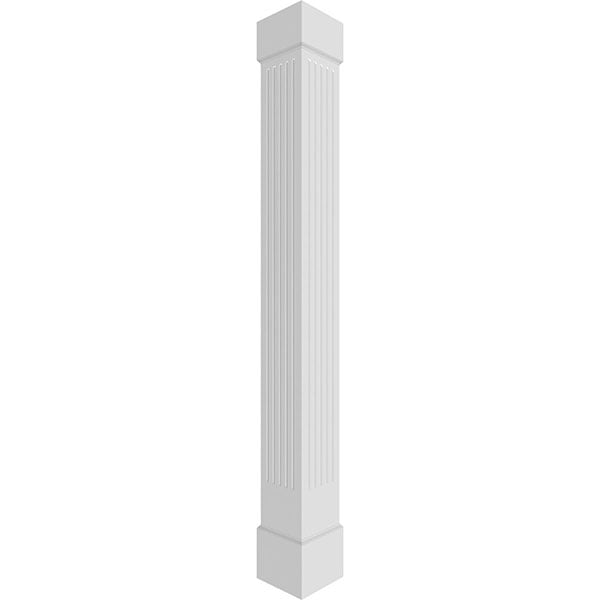 Premium Square Non-Tapered Fluted PVC Endura-Craft Column Wrap Kit
