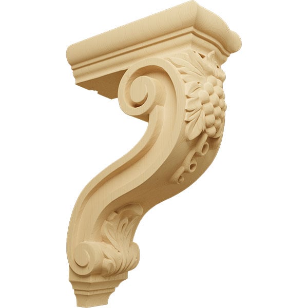 Holmdel Grapes and Vines Wood Corbel