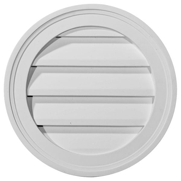 12"W x 12"H x 1 3/8"P, Round Gable Vent Louver, Non-Functional