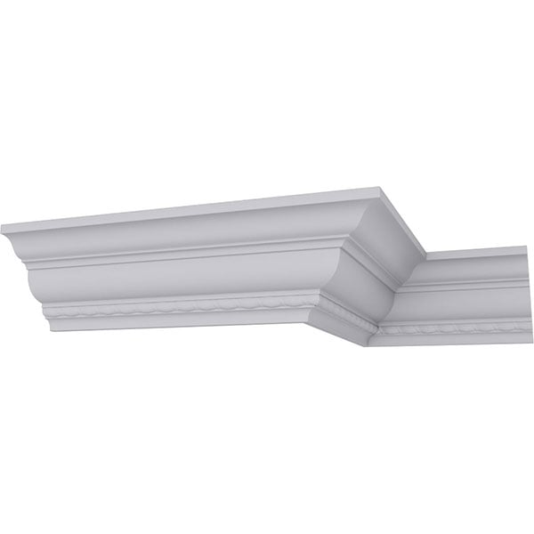 SAMPLE - 3"H x 3"P x 4 1/4"F x 12"L Crendon Bead and Barrel Crown Moulding