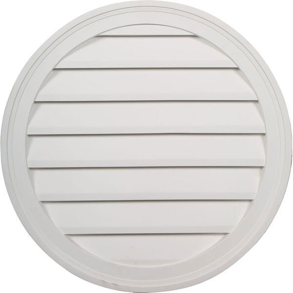 24"W x 24"H x 1"P, Round Gable Vent Louver, Non-Functional