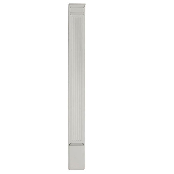 5"W x 90"H x 2"D with 13 3/8" Attached Plinth, Fluted Pilaster (each)