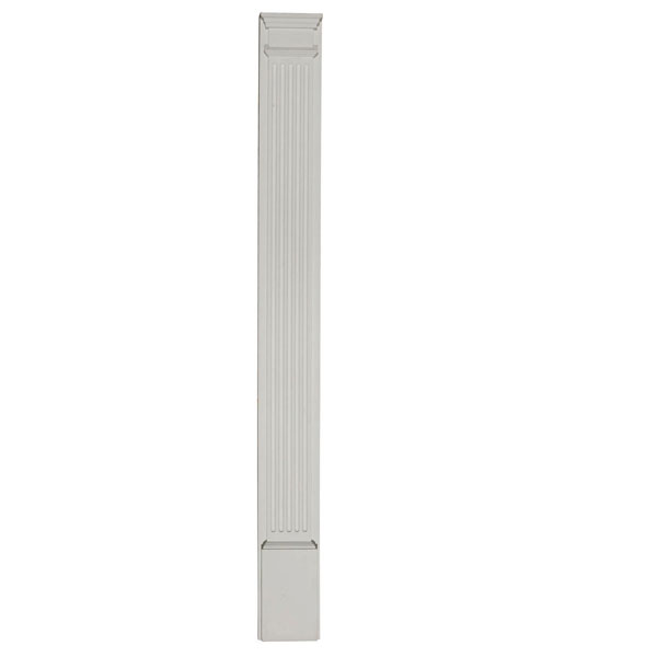 7"W x 90"H x 2 1/4"D with 13 1/4" Attached Plinth, Fluted Pilaster (each)