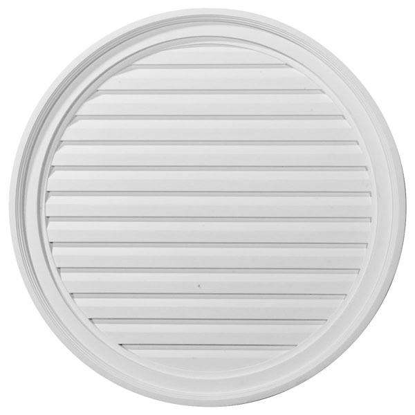 28"W x 28"H x 1 1/8"P, Round Gable Vent Louver, Functional