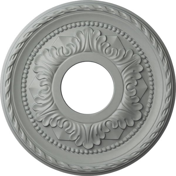 12 1/8"OD x 3 1/2"ID x 1"P Palmetto Ceiling Medallion (Fits Canopies up to 4 7/8")