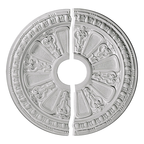 17 5/8"OD x 3 5/8"ID x 7/8"P Raymond Ceiling Medallion, Two Piece (Fits Canopies up to 3 5/8")