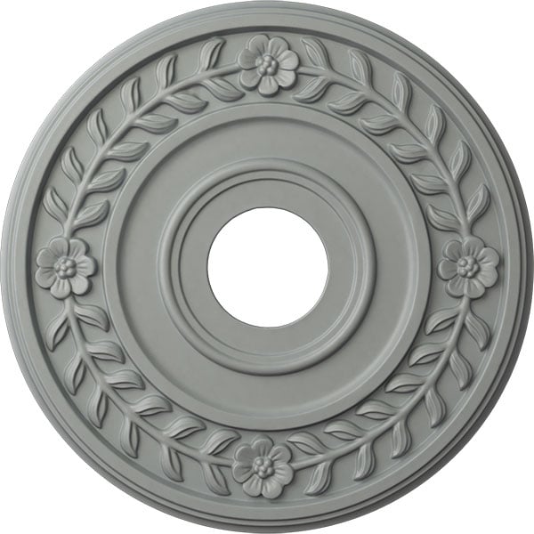 16 1/4"OD x 3 5/8"ID x 1"P Wreath Ceiling Medallion (Fits Canopies up to 5 1/2")