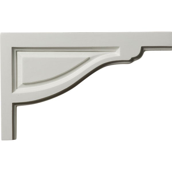 11 3/4"W x 7 3/8"H x 1/2"D Large Traditional Stair Bracket, Right