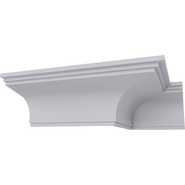 SAMPLE - 3 3/4"H x 4 1/8"P x 5 5/8"F x 12"L Dylan Traditional Smooth Crown Moulding