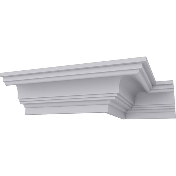 SAMPLE - Elsinore Traditional Smooth Crown Moulding (4 5/8" H x 3 1/2" P x 5 3/4" F x 12" L)