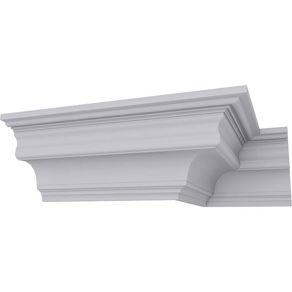 3 7/8"H x 3 7/8"P x 5 1/2"F x 94 1/2"L Foster Traditional Smooth Crown Moulding