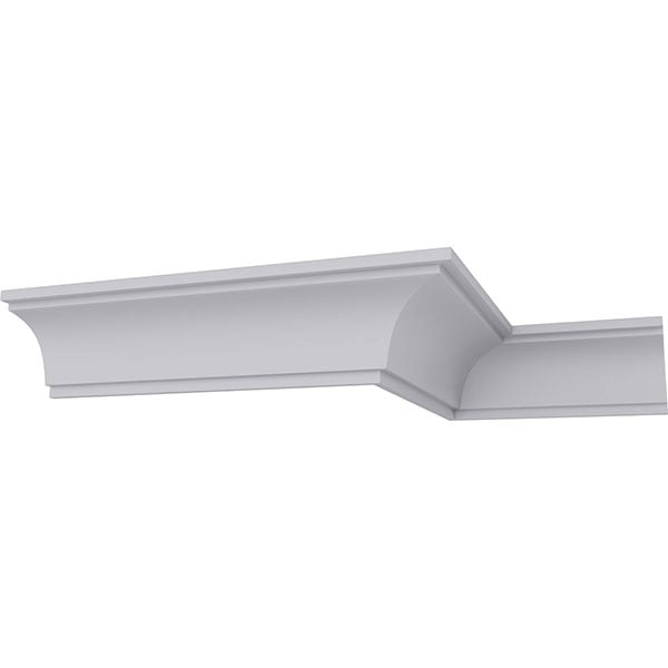 SAMPLE - 2 3/8"H x 2 3/8"P x 3 3/8"F x 12"L Classic Smooth Crown Moulding