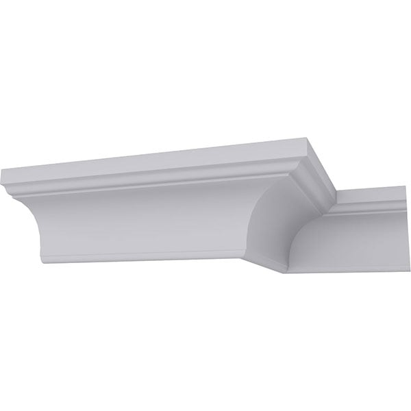 SAMPLE - 3 1/2"H x 3 3/8"P x 4 7/8"F x 12"L Holmdel Traditional Smooth Crown Moulding