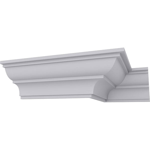 SAMPLE - 3 3/8"H x 3 1/2"P x 4 3/4"F x 12"L Traditional Smooth Crown Moulding