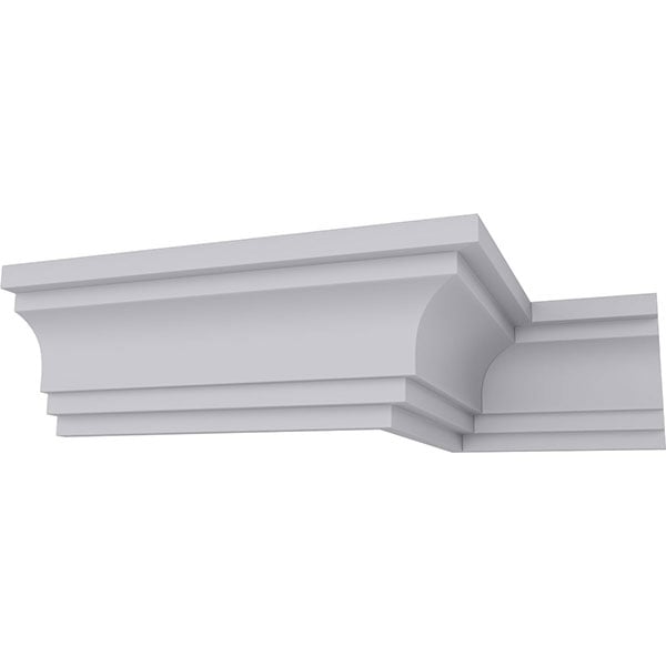 SAMPLE - 4"H x 3"P x 5"F x 12"L Traditional Cove Crown Moulding