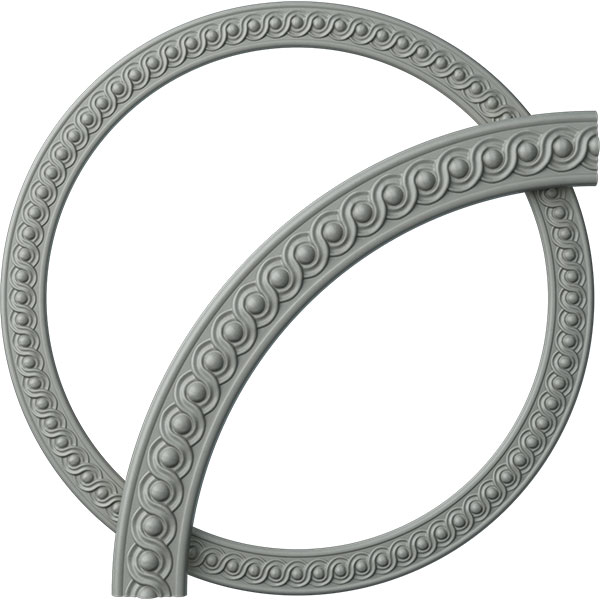40 1/4"OD x 34"ID x 3 1/8"W x 3/4"P Hillsborough Running Coin Ceiling Ring (1/4 of complete circle)