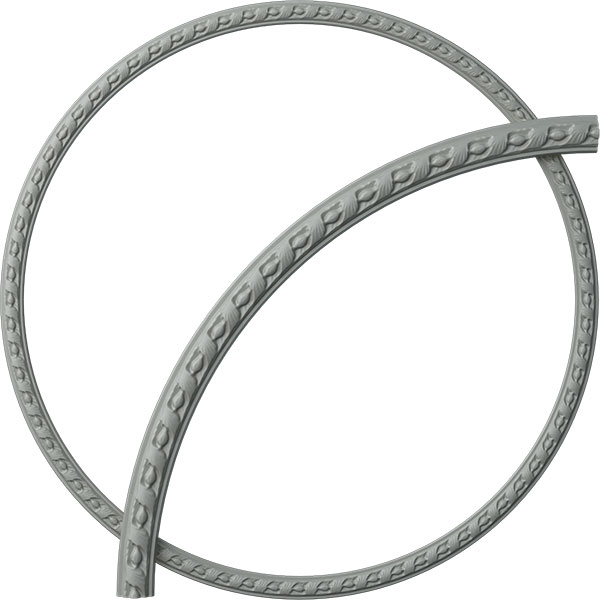 54 1/4"OD x 50 1/4"ID x 2"W x 3/4"P Milton Running Leaf Ceiling Ring (1/4 of complete circle)