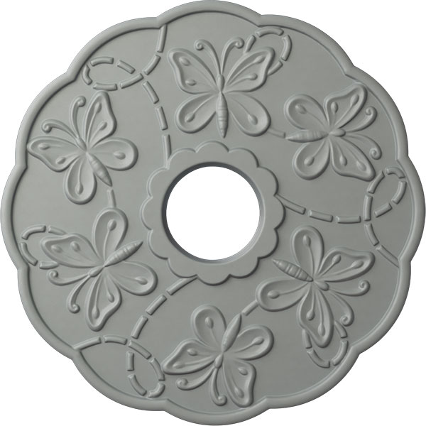 17 7/8"OD x 3 7/8"ID x 1"P Terrones Butterfly Ceiling Medallion (Fits Canopies up to 3 7/8")