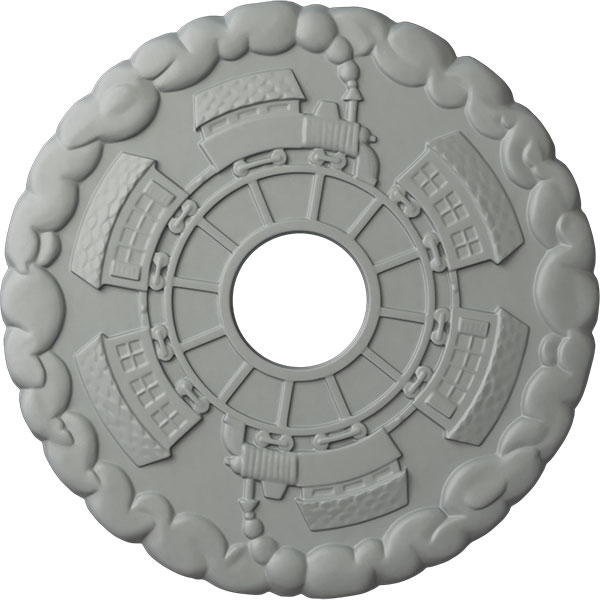 18 1/2"OD x 3 7/8"ID x 1"P Kendall Train Station Ceiling Medallion (Fits Canopies up to 3 7/8")