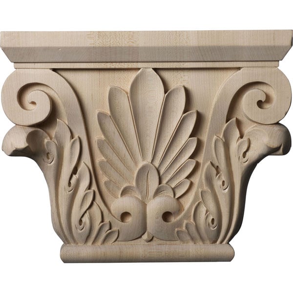 11"W x 6 3/4"BW x 3 7/8"D x 8 7/8"H Large Chesterfield Capital (Fits Pilasters up to 6 1/4"W x 2"D), Lindenwood