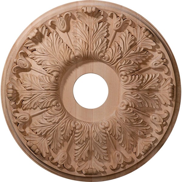 16"OD x 3 7/8"ID x 1 1/8"P Carved Florentine Ceiling Medallion (Fits Canopies up to 5 3/8")