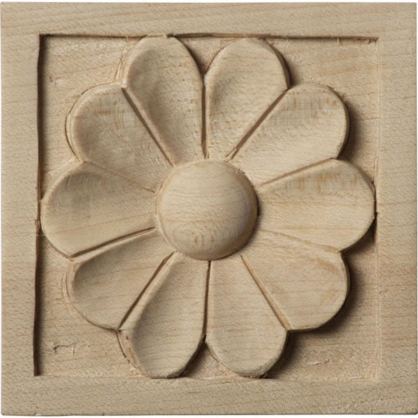 3"W x 3"H x 5/8"P Small Medway Square Rosette