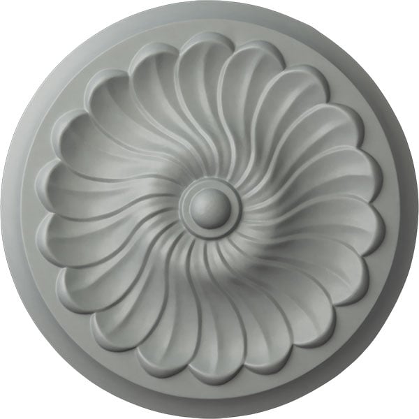 12 1/4"OD x 2 1/4"P Flower Spiral Ceiling Medallion (Fits Canopies up to 2")