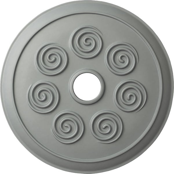 25 1/4"OD x 4"ID x 2"P Spiral Ceiling Medallion (Fits Canopies up to 4")