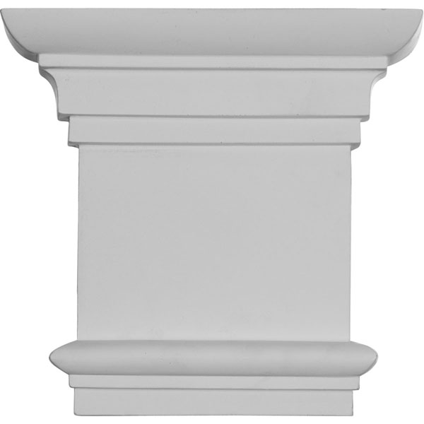 8 1/4"W x 7 7/8"H Traditional Capital (Fits Pilasters up to 5 3/8"W x 3/4"D)