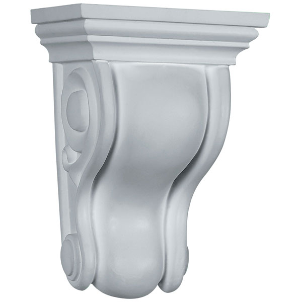 4 3/4"W x 3 1/2"D x 6 3/4"H Traditional Curved Corbel