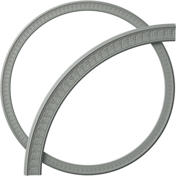 79 1/2"OD x 70 1/4"ID x 4 5/8"W x 1 1/8"P Spiral Ceiling Ring (1/4 of complete circle)