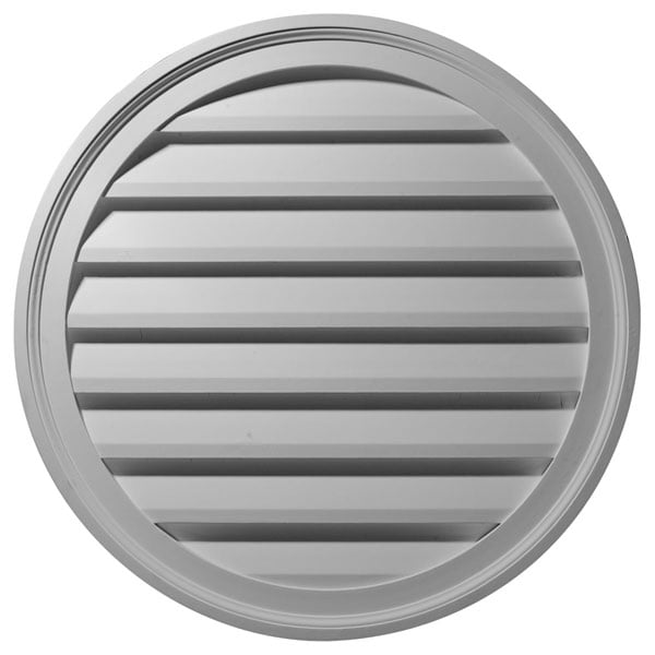 36"W x 36"H x 1 1/4"P, Round Gable Vent Louver, Non-Functional
