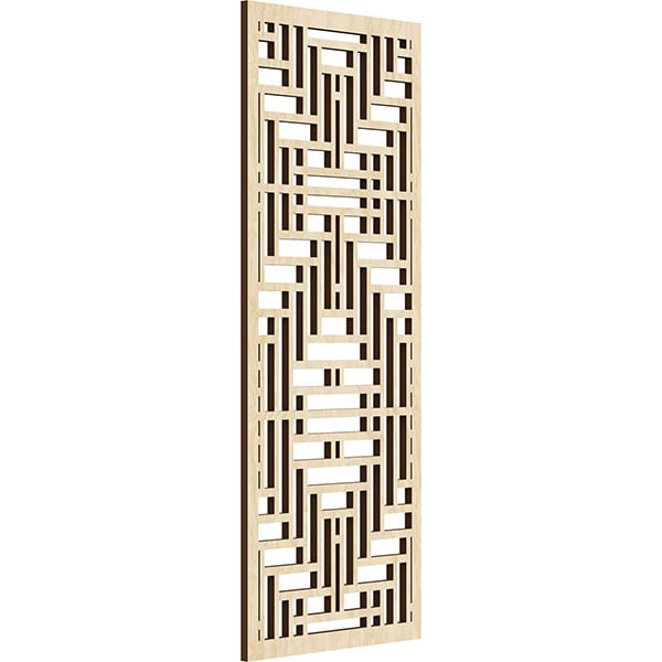Jefferson Decorative Pierced Fretwork Wood Wall Panels, 9 3/8"W x 24 3/8"H x 1/4"T, Birch
