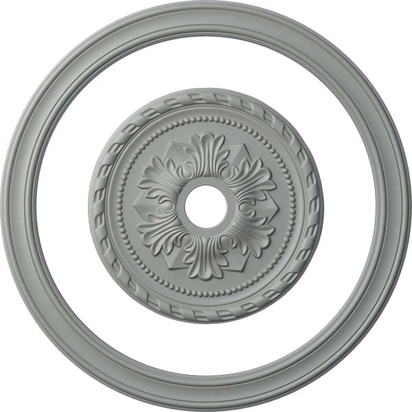 36 1/2"OD x 30 1/4"ID Ceiling Ring with 20 7/8"OD Ceiling Medallion Palmetto Light Accent Kit