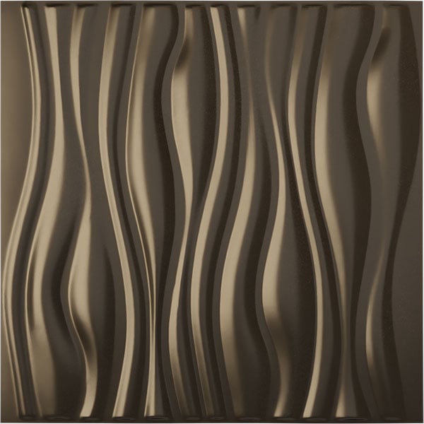 19 5/8"W x 19 5/8"H Leandros EnduraWall Decorative 3D Wall Panel, Metallic Dark Bronze (Covers 2.67 Sq. Ft.)