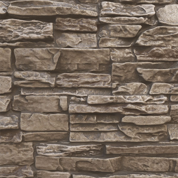 9"W x 8"H SAMPLE - Canyon Ridge Stacked Stone, Faux Stone Siding Panel, Soft Ash
