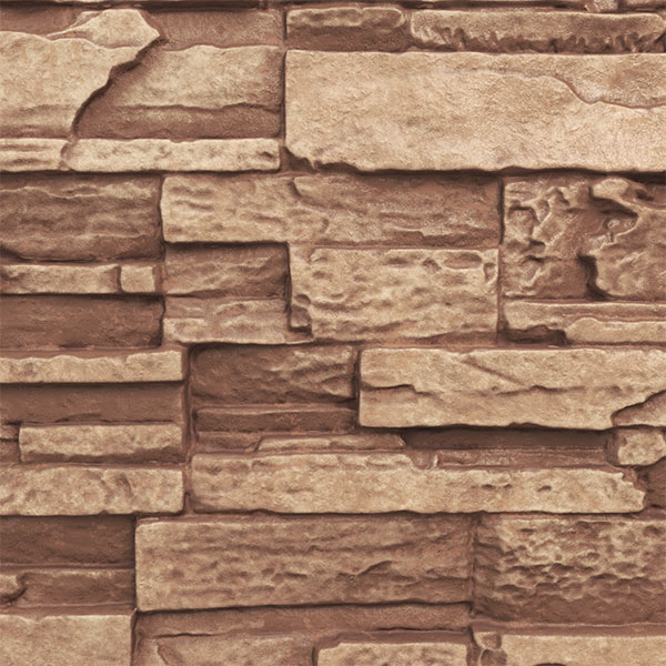 9"W x 8"H SAMPLE - Cascade Stacked Stone, Faux Stone Siding Panel, Wheat Field