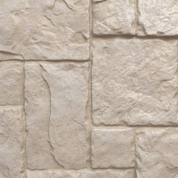 9"W x 8"H SAMPLE - Castle Rock Stacked Stone, Faux Stone Siding Panel, Sea Shell