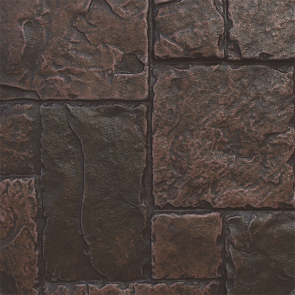 9"W x 8"H SAMPLE - Castle Rock Stacked Stone, Faux Stone Siding Panel, Dark Tobacco