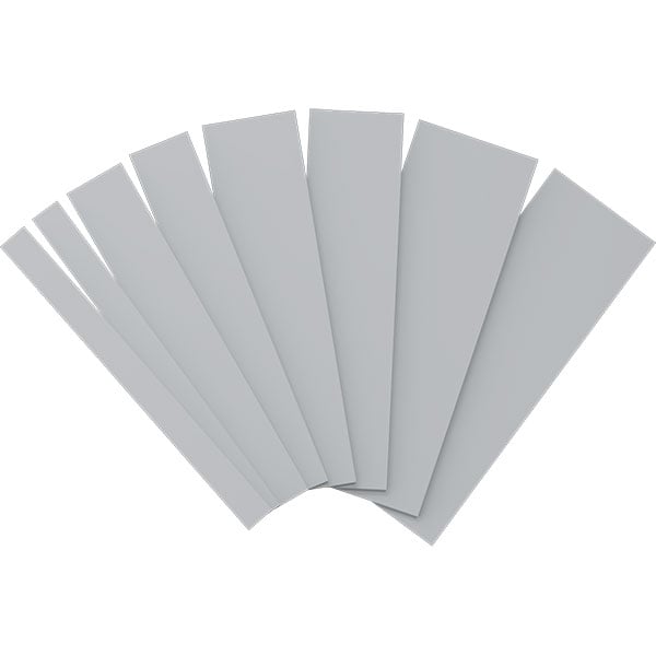 Adjustable PVC Slat Wall Panel Sample Kit (contains 8 slats total)