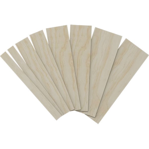 12"L x 1/4"T Adjustable Wood Slat Wall Panel Sample Kit, Birch (contains 8 slats total)