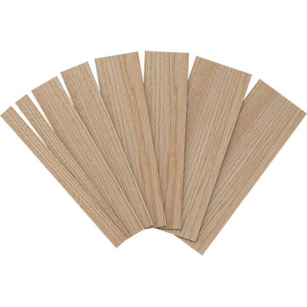 12"L x 1/4"T Adjustable Wood Slat Wall Panel Sample Kit, Hickory (contains 8 slats total)