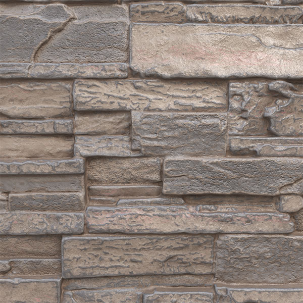 9"W x 8"H SAMPLE - Cascade Stacked Stone, Faux Stone Siding Panel, Boardwalk Bay