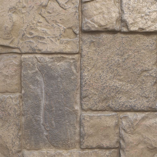 9"W x 8"H SAMPLE - Castle Rock Stacked Stone, Faux Stone Siding Panel, Rockwall
