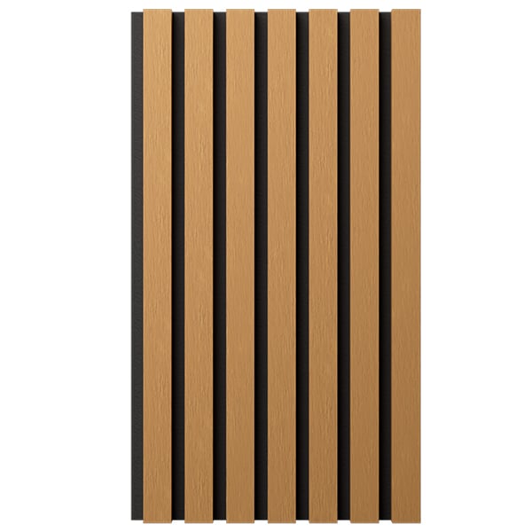 AcoustixPro Noise Cancelling Traditional Medium Slat Wall Panel 11"W x 94 1/2"H, Honey Maple (2 Pack)