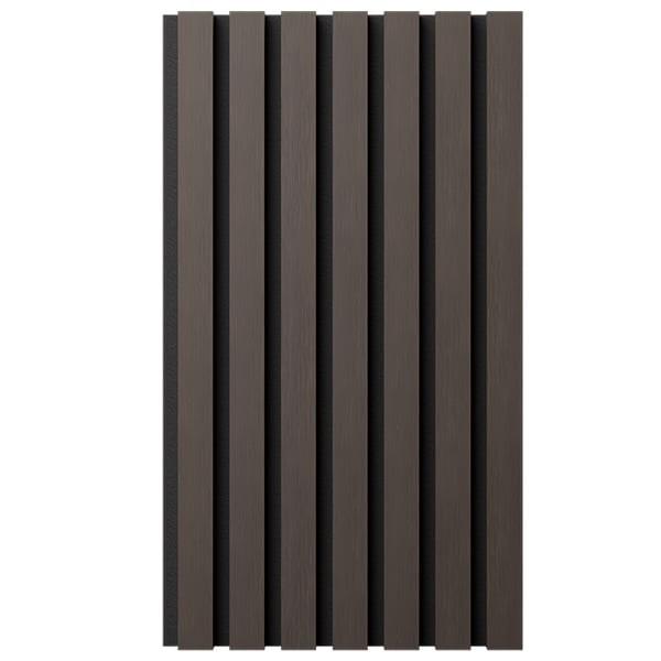 AcoustixPro Noise Cancelling Traditional Medium Slat Wall Panel 11"W x 94 1/2"H, Carbon Grey (2 Pack)