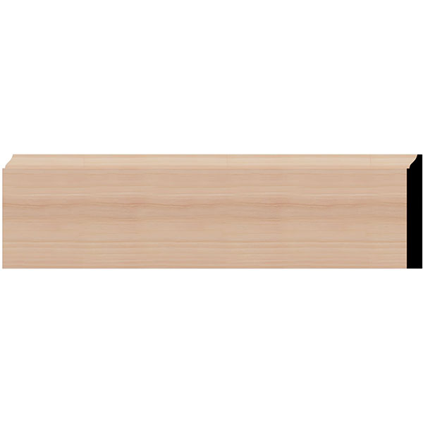SAMPLE - WM618 5/8"D x 5 1/4"W x 6"L Americraft Solid Hardwood Stain Grade Ogee Base Moulding, Cherry