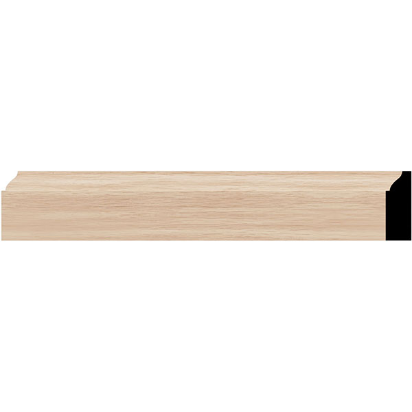 SAMPLE - WM947 3/8"D x 1 1/4"W x 6"L Americraft Solid Hardwood Stain Grade Colonial Stop Moulding, Red Oak